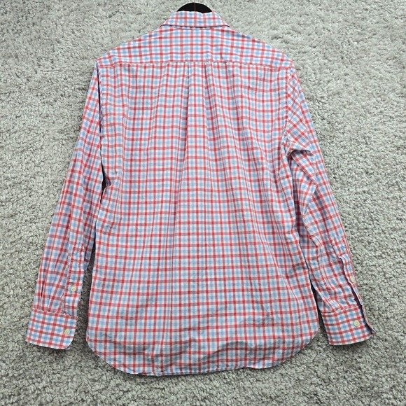 Gitman Bros Shirt Mens M‎ Pink Blue Plaid Button Up Preppy Light Academia USA - Picture 8 of 14